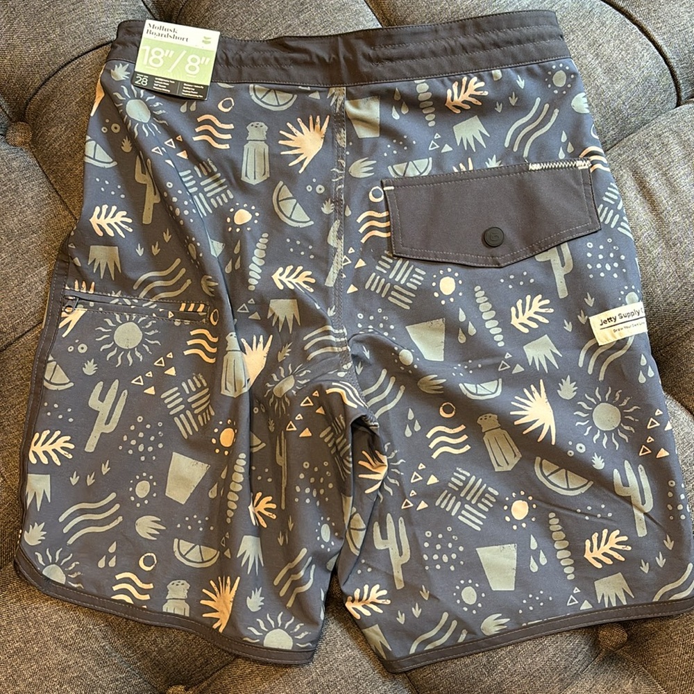 Jerry Supply Co Men’s Mollusk Swim Boardshort Size 28 - Picture 2 of 8